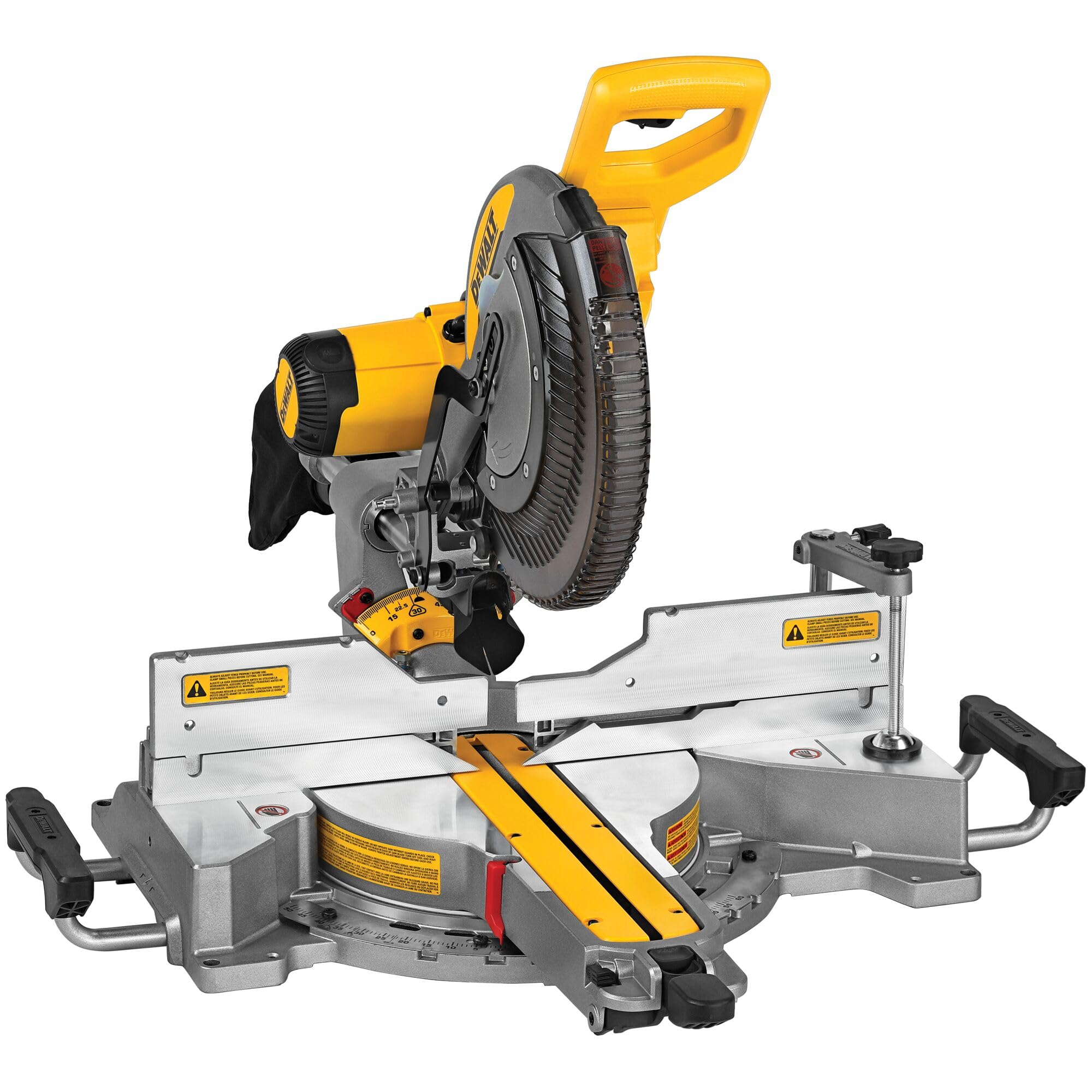 Photo 1 of DEWALT Miter Saw, 12 Inch Double Bevel Sliding Compound Miter Saw, Includes Blade Wrench and Clamp, Increased Crosscut Capacity, Powerful 3800 RPM Motor 15 Amp (DWS779)