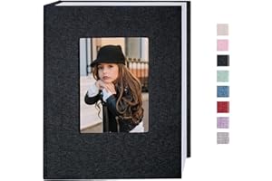 Cherrich Small Photo Album 4x6 100 Pockets Linen Cover Picture Book Holds 4x6 Photos for Wedding, Baby, Family, Graduation