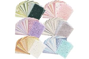ARTSMONA 156 Sheets Scrapbook Paper and Mesh Fabric Assorted Set - 6 Pack Mixed Special Textured Paper for Scrapbooking Kit Junk Journal Supplies Planner Mixed Media Collage Card Making Materials 3.9x5.5 Inch