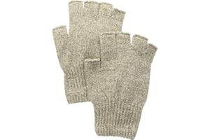 Fox River Men's Mid-Weight Fingerless Glove, Brown Tweed