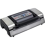 NESCO VS-12, Deluxe Vacuum Sealer with Bag Starter Kit and Viewing Lid, Compact Design, Silver