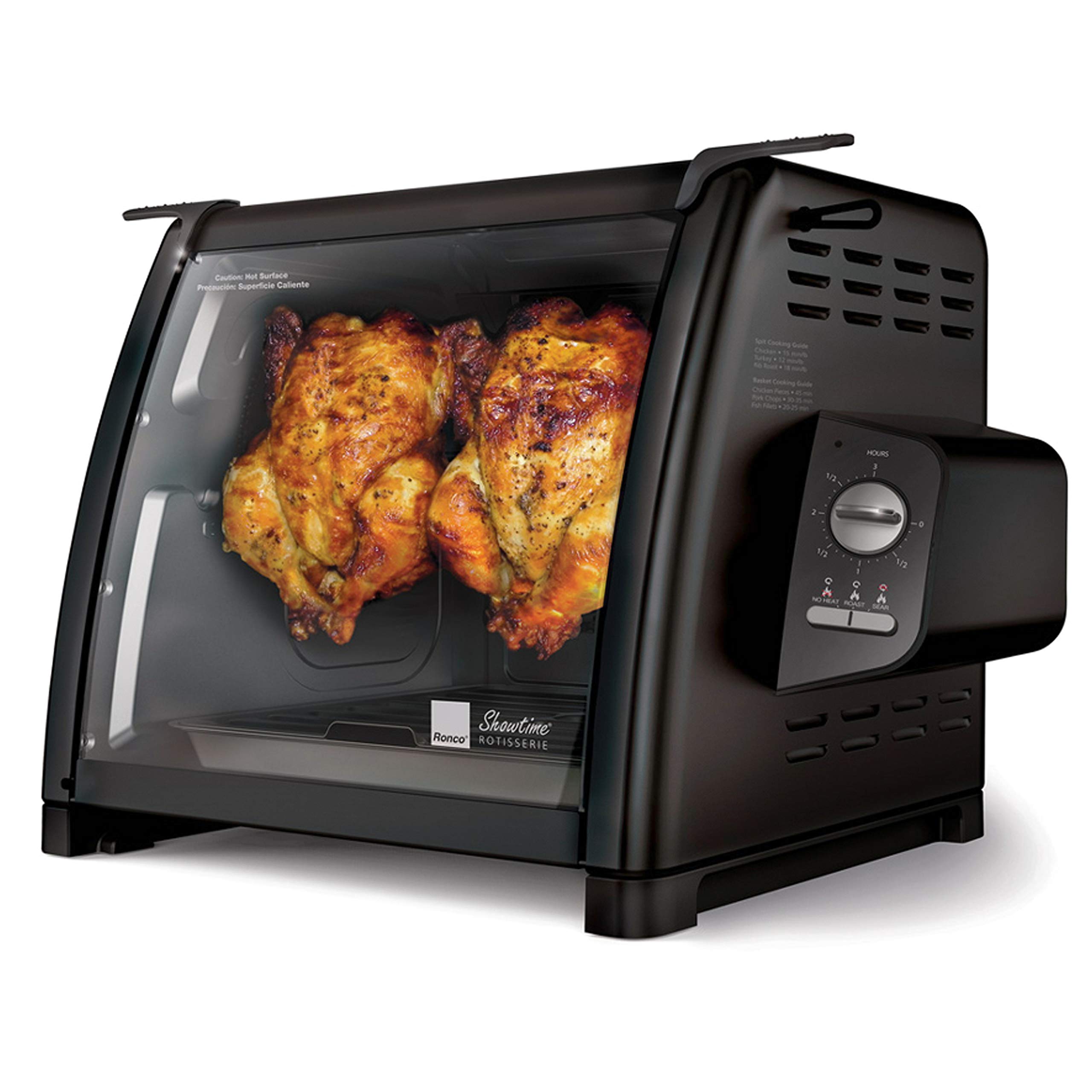 Ronco 1,250-Watt Black Countertop Rotisserie Oven at