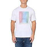 Armani Exchange Mens Regular Fit Cotton Jersey Gradient Box Colored Logo Tee