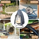 Emwel Hanging Chair Cover 190x115cm Egg Swing Outdoor Waterproof Dustproof view 7