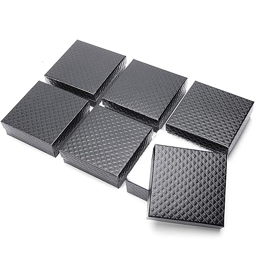 MESHA 52 PC Cardboard Jewelry Boxes, Cotton Filled