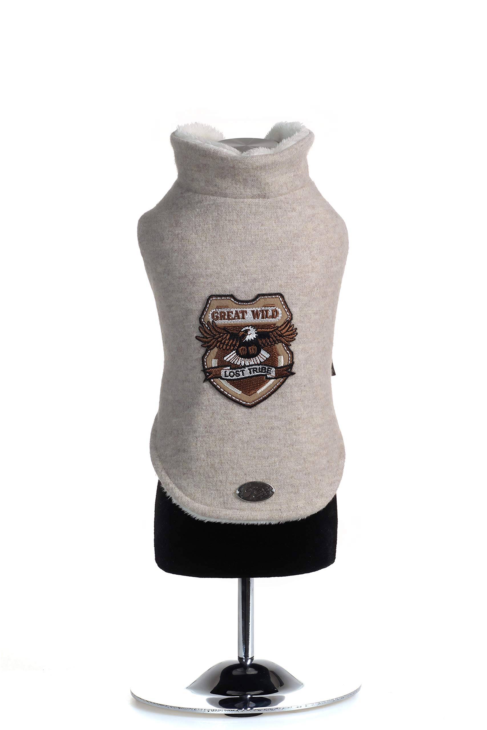 Trilly Tutti Brilli TiberiobeiXS Tiberio Sweatshirt with Thermal Application and Pocket, XS, Beige