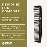 KENT 128mm Men's Pocket Comb SPC85 Hard Rubber Detangling Styling Dual Tooth view 4