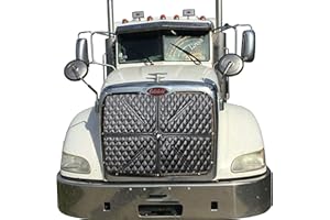 GrilleAdz Premium Quilted Winter Front for Peterbilt 386- Includes Installation Hardware (Upgraded Snow and Ice YKK Zipper)