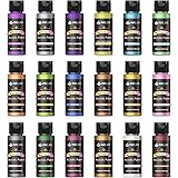 Metallic Acrylic Paint Set 18 Colors Metallic Paints Non Toxic for Artists Beginners Painting on Rocks Crafts Canvas Wood Fab
