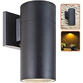 ZUUKOLE Outdoor Wall Light, Exterior Lighting - ETL Listed, Die-cast Aluminum Anti-Rust Waterproof Wall Mount Cylinder Design