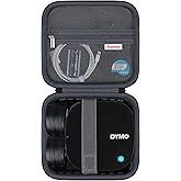 Supmay Hard Case for DYMO LetraTag 200B Bluetooth Compact Label Maker, Storage Holder Bag with Zipper Mesh Pocket for Label Tapes, Batteries, Charging Cable, Black