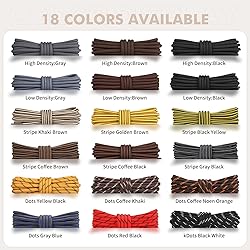 Stepace Round Shoelaces [2 Pairs] Heavy Duty Boot