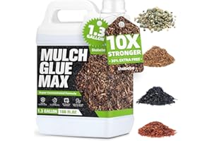 SHABEBE Rock & Mulch Glue 166OZ, Ultra-Stick Rock Glue for Landscaping, Gravel Binder Non-Toxic Rubber Mulch Lock Adhesive, Heavy Rain & Windproof for Gardens, Pea Gravel Stabilizer, Lasts up to 2 Year