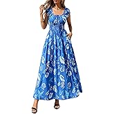 PRETTYGARDEN Boho Maxi Dresses for Women 2026 Summer Floral Wedding Guest Dress Resort Wear Spring Long Flowy Beach Sundress