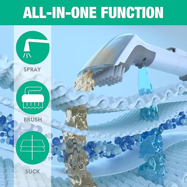 HAUSHOF PORTABLE CARPET SPOT AND UPHOLSTERY CLEANER, 12KPA LIGHTWEIGHT DEEP COUCH CLEANER MACHINE POWERFUL SUCTION FOR PET STAINS, COUCH, RUG, CAR SEATS, NARROW SPACES, SPOT & STAIN CLEANER INCLUDED