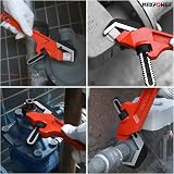 MAXPOWER 300mm 12-Inch Offset Adjustable Hex Pipe Wrench for Square Nuts view 8