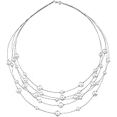 The Pearl Source Freshwater Pearl Necklace for Women, 6.0-6.5mm, White Cultured Pearl, AAA Grade, Sterling Silver, Classic Fine Jewelry Gift for Women