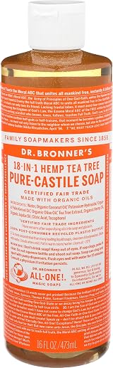 Dr. Bronner's 18-in-1 Pure Castile Soap Organic Oils 473ml Recycled Bottle