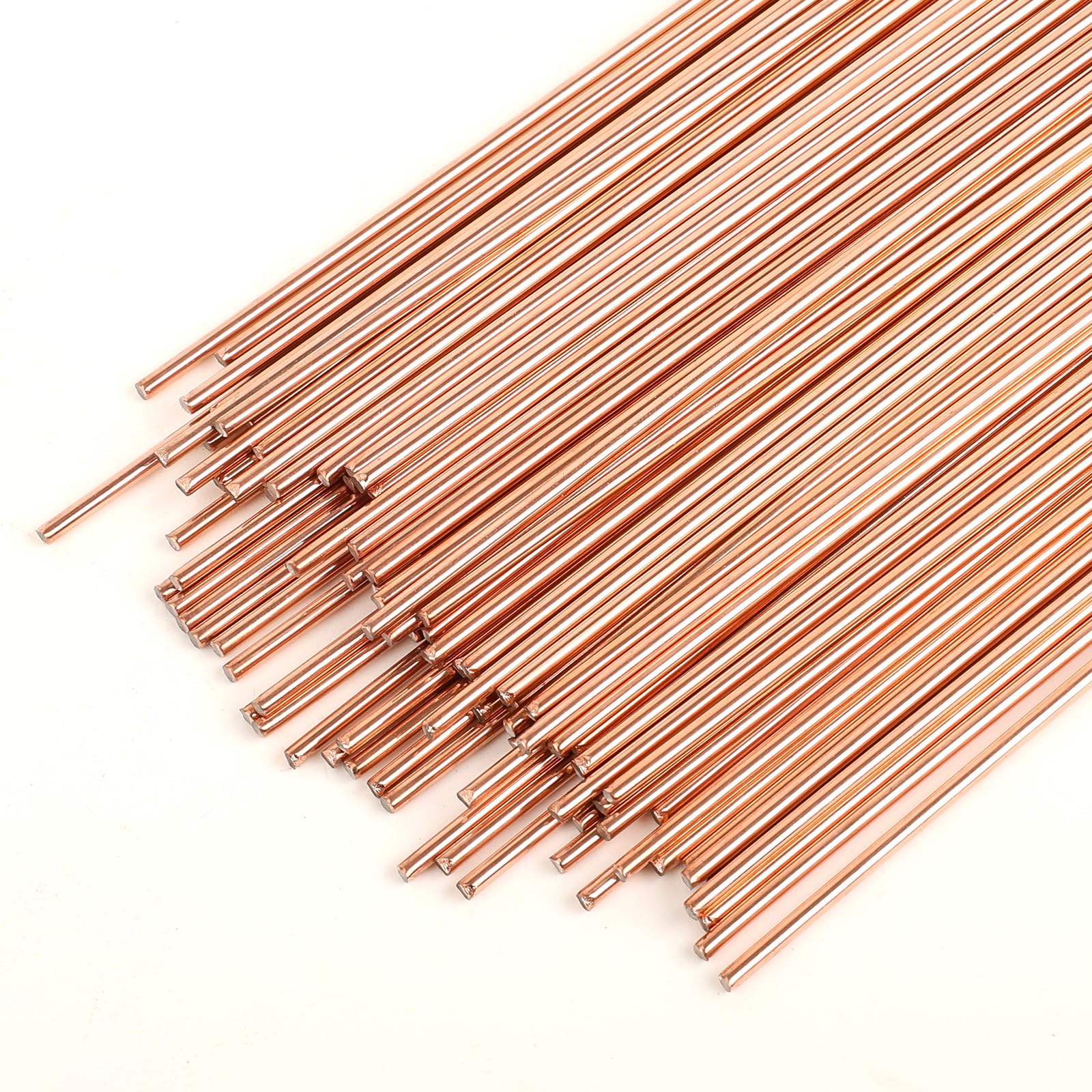 Tig Welding Rods Mild Steel, 100Pcs Copper Welding Rod, 1.6mm Mild Carbon Steel Tig Welding Equipment, Tig Filler Accessorie (Coppering)