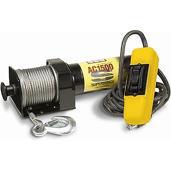 Amazon.com: Superwinch 1715000 AC 1500 120V AC Winch, rated line pull