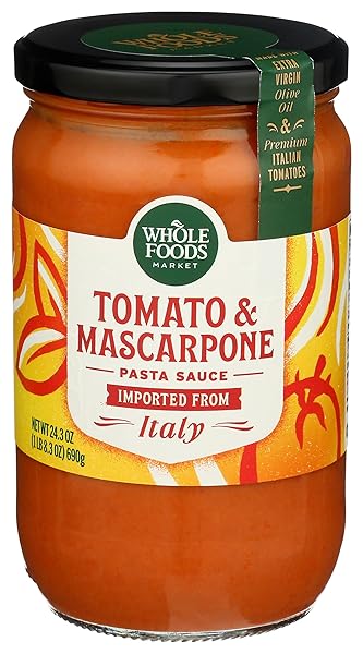 WHOLE FOODS MARKET, TOMATO & MASCARPONE PASTA SAUCE, 24.3 OUNCE