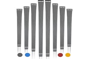 BYBOMYA Golf Grips 8 Pack Comfortable Rubber Soft Golf Grip All-Weather 8 Grips Set Non-Slip Arthritic Golf Club Grips for Men and Women Standard/Midsize Grips 4 Colors Golf Grips