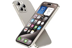 FUFONEUS Dummy Fake Phone Model, Looks Like The Real Phone Compatible with Phone 15 Pro max, for Cell Phone Store Display or Send a Toy Phone 15 Promax for Kids (Titanium Rainbow Front)