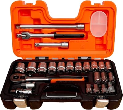 Bahco S240 Socket Set 24 Metric 1/2in Drive High Density Case