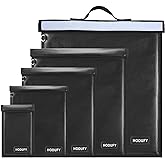 Hodufy 5 Pack Faraday Bags, Extra Large Faraday Bag for Laptops & Tablets & Radio & Car Keys, Faraday Cage with Handle, Fireproof & Water Resistant Faraday Pouch, Faraday Key Fob Protector