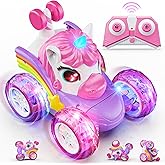 Freecat Remote Control Car for Girl, 360° Remote Control Stunt Cars for Kids,Girl Toys Unicorn Cars,Birthday Gifts for 3 4 5 