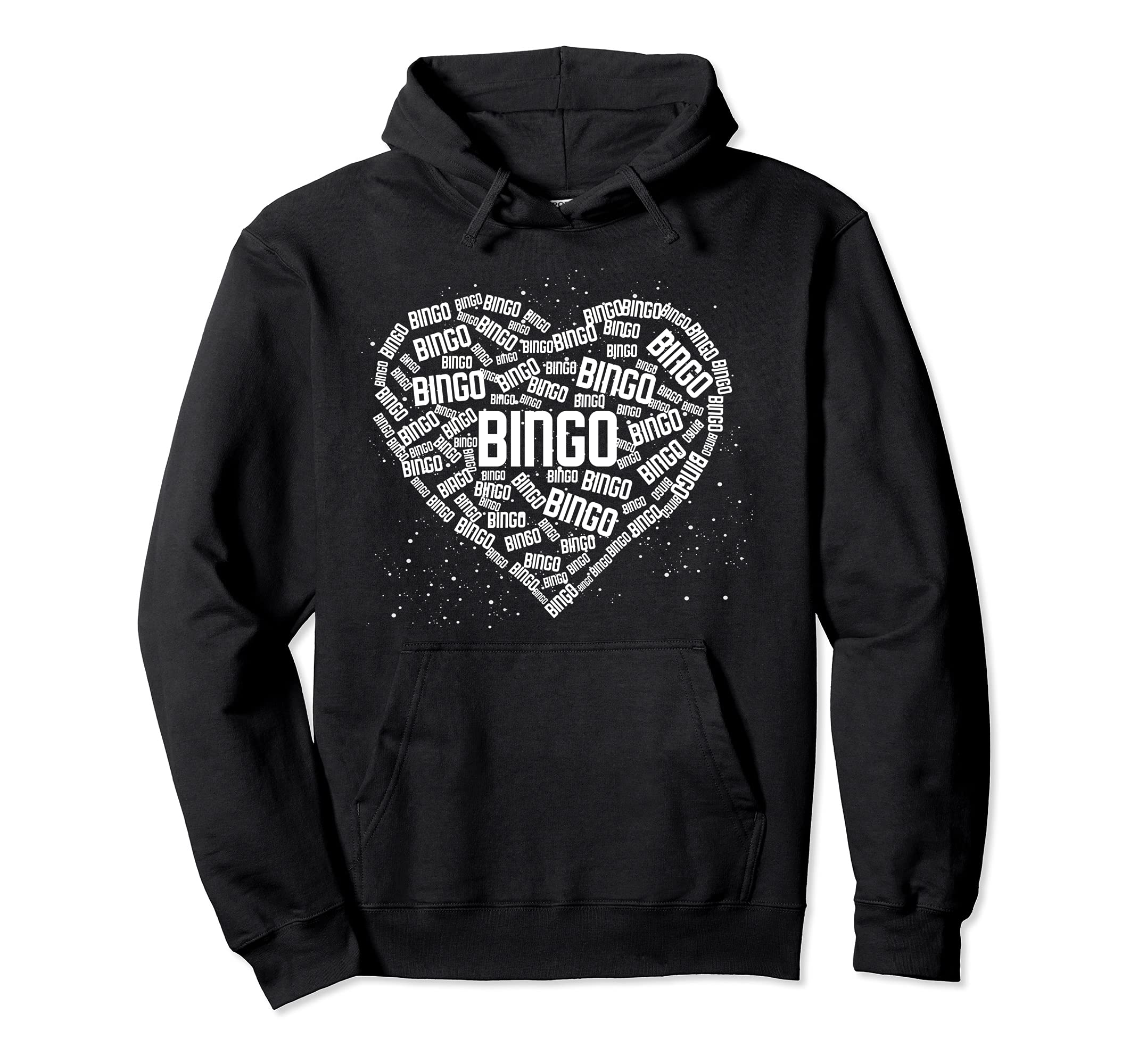 Bingo Player Heart Gambling Lover Bingo Caller Lottery Bingo Pullover Hoodie
