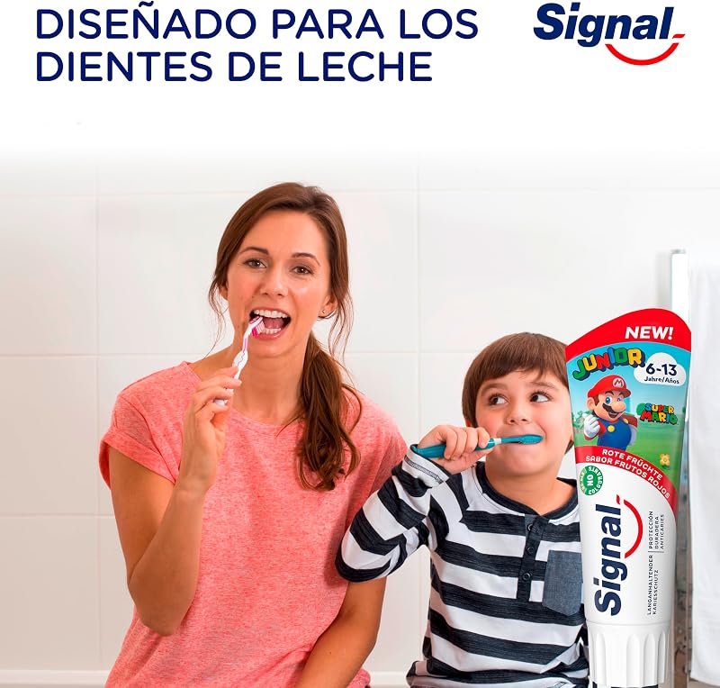 Pasta de Dientes Junior 6-13 años Sabor Frutos Rojos Para Dientes de Leche y Permanentes 75ml x1