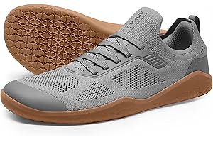 AIRHAS Men's Barefoot Shoes Zero Drop Running Shoes Minimalist Gym Shoes for Men Wide Toe Box Deadlift Cross Training Sneaker