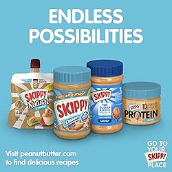 SKIPPY Natural Peanut Butter Spread, Creamy, 7 g