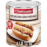 Chef-mate Hot Dog Canned Chili Sauce with Meat, Ready to Eat, 6 lb 12 oz (#10 Can Bulk)