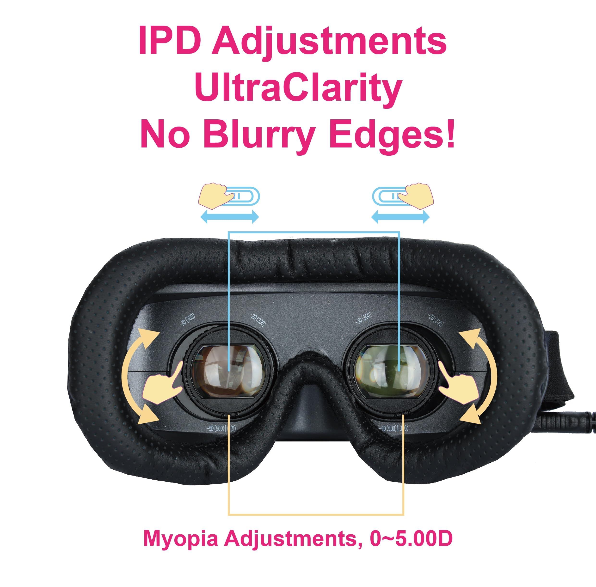 Bigeyes H3 Personal Mobile Movie Cinema,HDMI Input,Built in Battery,Not VR/AR,Connect to Various Multimedia Signal Source Devices.HDMI Glasses,Headset,Goggles,and Monitor(Bigeyes H3)