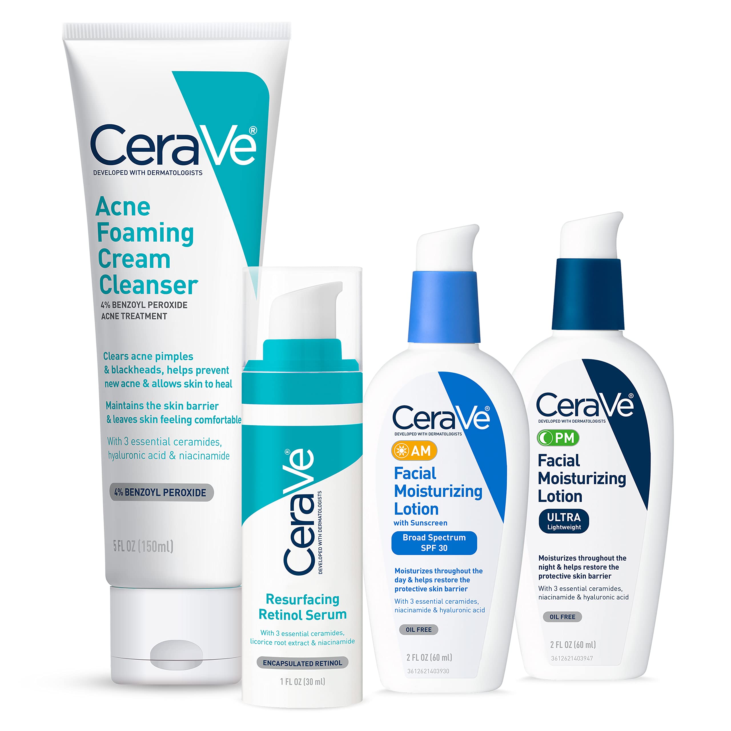 CeraVe Acne Skin Care Set | 5oz Acne Foaming Cream