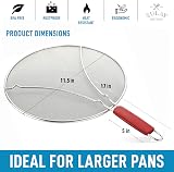 Zulay Large 29CM Frying Pan Splatter Screen - Stainless Steel Grease Guard view 3