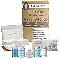 Terra Pure White Tea & Coconut Amenity Kit | Hotel Bulk Toiletries | 1 oz Shampoo, Conditioner, Lotion, Body Wash, Cleansing Bar for Guest Hospitality Vacation Rentals | 1 Set/Case