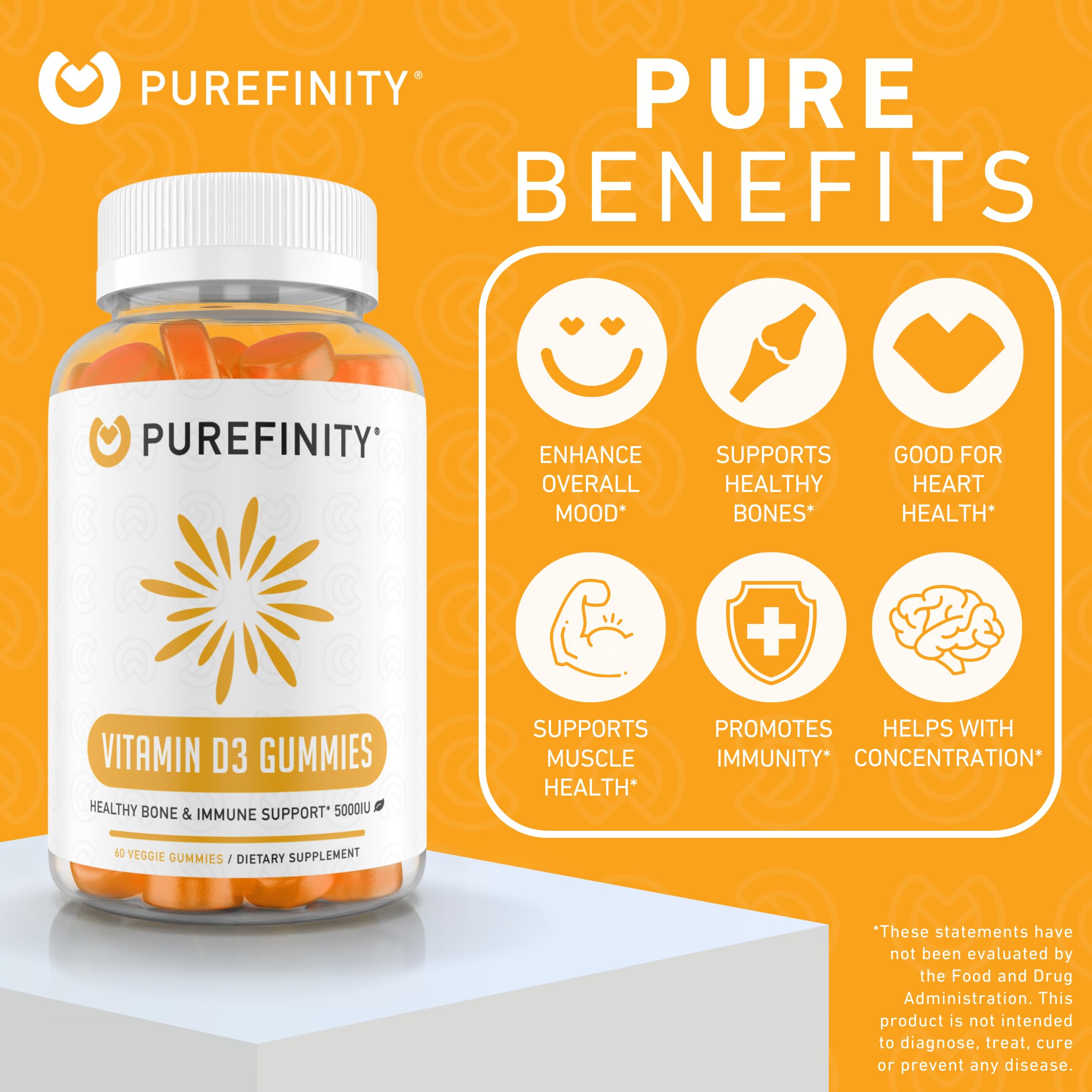 PUREFINITY Tart Cherry & Vitamin D3 Gummies Bundle (Uric Acid Flush & Cleanse with Vitamin D3)
