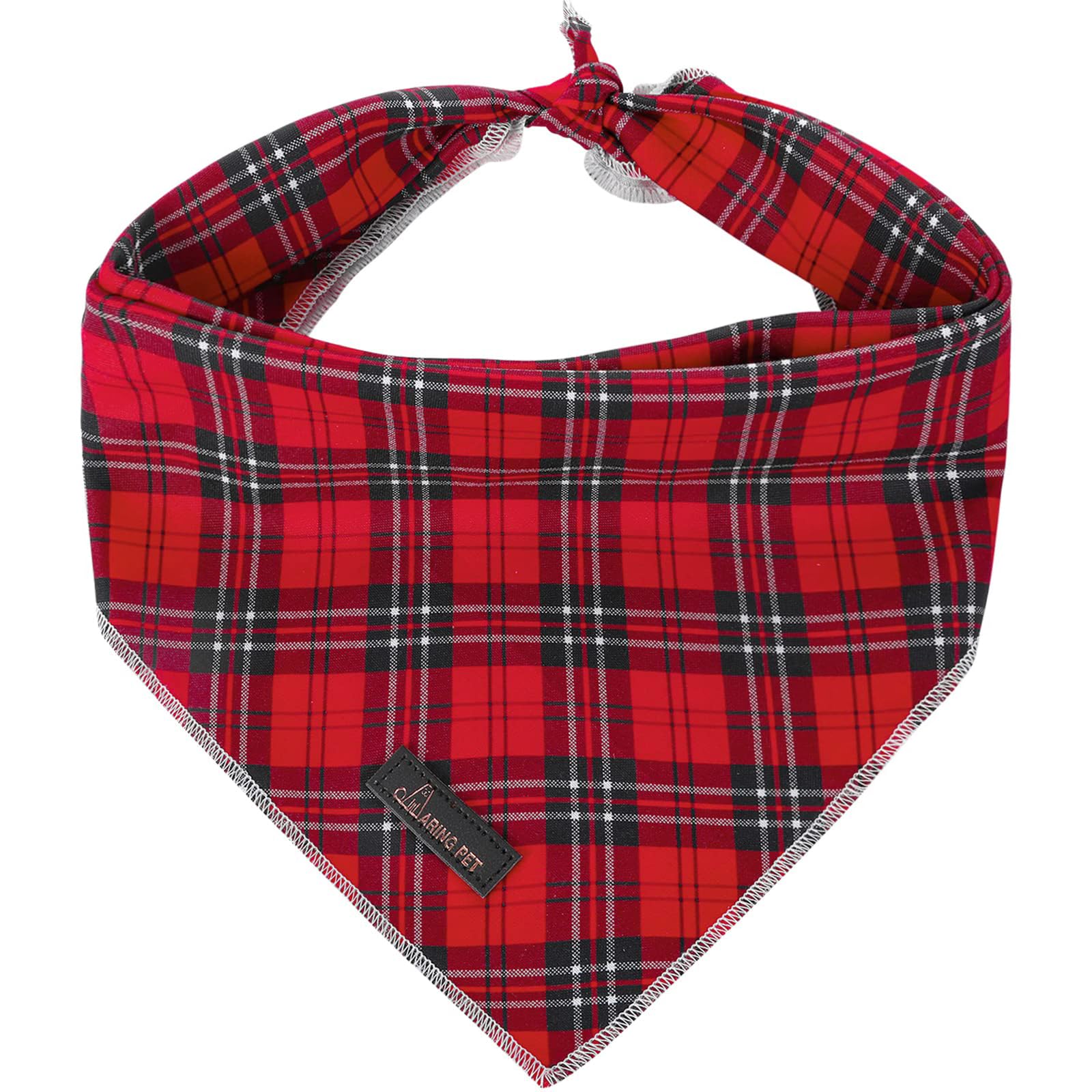 ARING PET Christmas Dog Bandana Cute Plaid Dog Bandanas, Cotton Holiday Dog Neckerchief Cotton Dog Triangle Bib for Small to Large Boys Girls Dogs and Cats