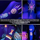 FACEGEM LONDON Glow in the Dark Neon Temporary Tattoos 170+ Designs view 3
