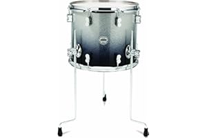 Pacific Drums PDCM1214TTSB 12 x 14 Inches Floor Tom with Chrome Hardware - Silver to Black Fade