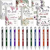 Geyee 24 Pcs Christian Gifts for Women Bulk Christmas Gifts Mini Religious Notepads and Pens Prizes Gift Bible Verse Scripture Journals for Church Women Coworkers Office Travel Favors(Bible)