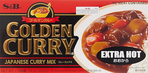 S&B GOLDEN CURRY SAUCE MIX, EXTRA HOT, 7.8...