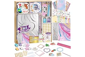 PERRYHOME DIY Journal Kit, 48pcs Journal Set for Teenage Girls and Scrapbook & Diary Supplies Set, Journaling Art Crafts Kit 