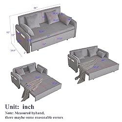 66-Inch Full Size Convertible Sleeper