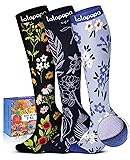 Lalapapa Cute Compression Socks for Women - 3 Pairs