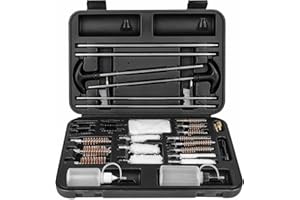 Magsaddle Universal Gun Cleaning Kit for Pistol, Shotgun, Rifle, Handgun, Airgun, Revolver, Cleaning Kit with Brushes, Jags, Slotted Tips, Portable Case