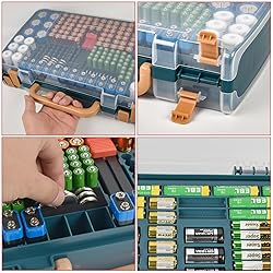 Battery Storage Organizer Case Holder Box with